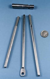 Parts made from free-machining stainless CarTech 303 and 304.